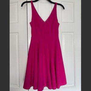 Lulu's Darling Delight Fuchsia Skater Dress